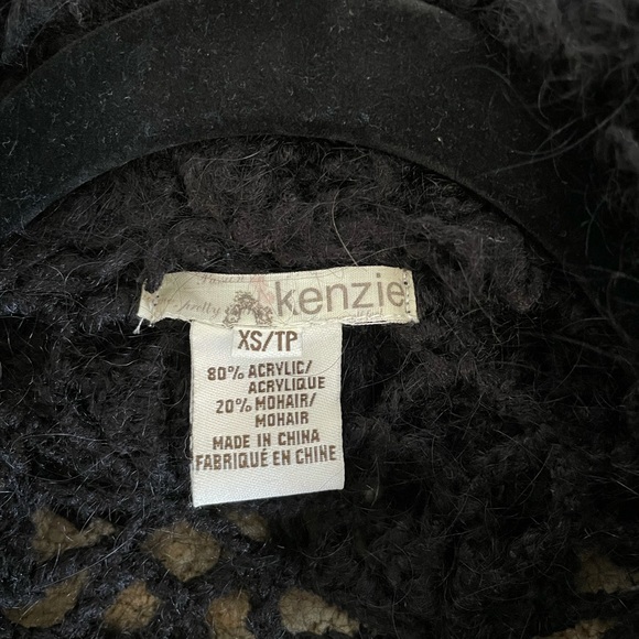 KENZIE open knit long black cardigan - Picture 8 of 9